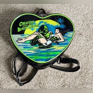 Rock Rebel Creature From The Black Lagoon Heart Shaped Backpack